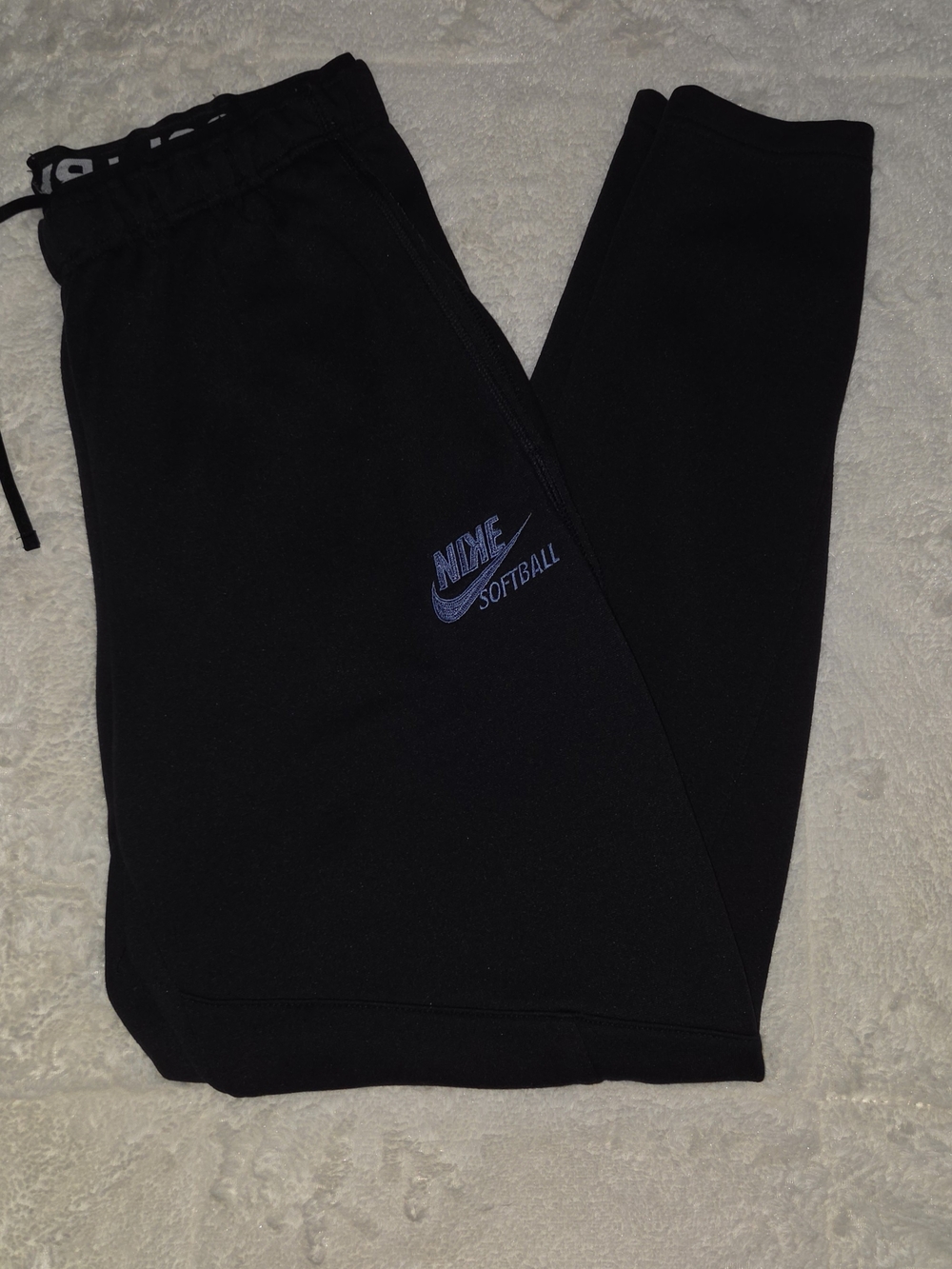 Nike Softball Black Sweatpants with Blue Details